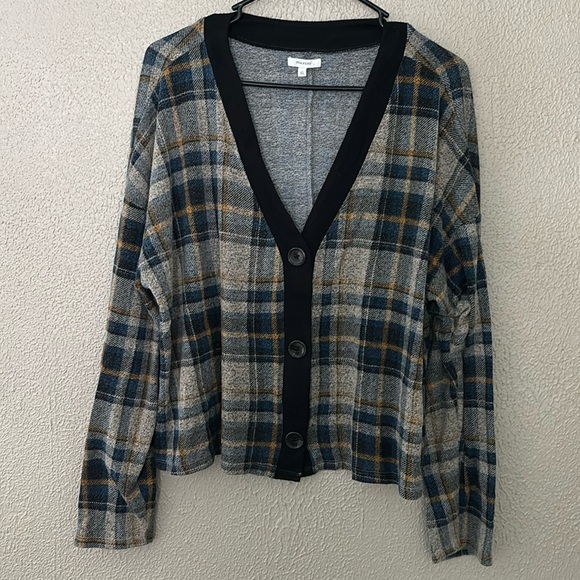 Women’s Maurice’s Plaid Lightweight Button Cardigan, XL - Picture 1 of 6
